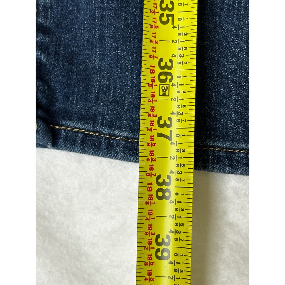 Levi Strauss Signature Straight Jeans Womens 12S Blue Mid Rise Stretch Good - Picture 7 of 9